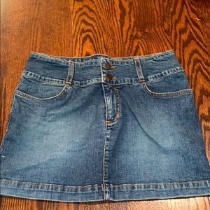 Blue denim skirt